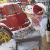 Christmas Snowman Houses Christmas Tree Truck Sheer Curtains Living Room Decoration Window Curtains Kitchen Tulle Voile Curtains