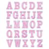 Exquisite Pink Embroidered Alphabet Patch for Jackets & DIY Decor