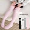 Girls' Korean Style Bow Princess Mid-Calf Socks - Spring Combed Cotton Long Socks for Kids