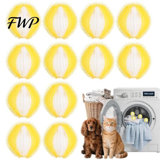 Washing Machine Hair Catcher 12Pcs Anti-Hair Ball, Machine, Anti Anti-brush Ball Reusable for Clothes, Linen and Bedding Cleaning