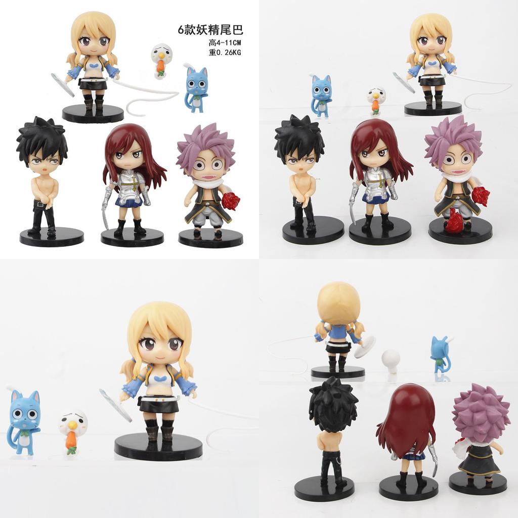 Fairy Tail Pvc Miniature Figures With Movable Joints For Collectors And Display