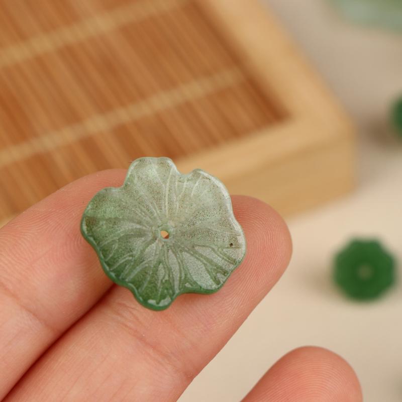 20Pcs Glass Lotus Flower Lotus Seedpod Beads Diy Jewelry Making Supplies Accessories For Handcraft Craft Kit