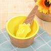 Ice Cream Serving Bowl Set with Spoons - Double Layer Cartoon Plastic Bowls for Creative Desserts
