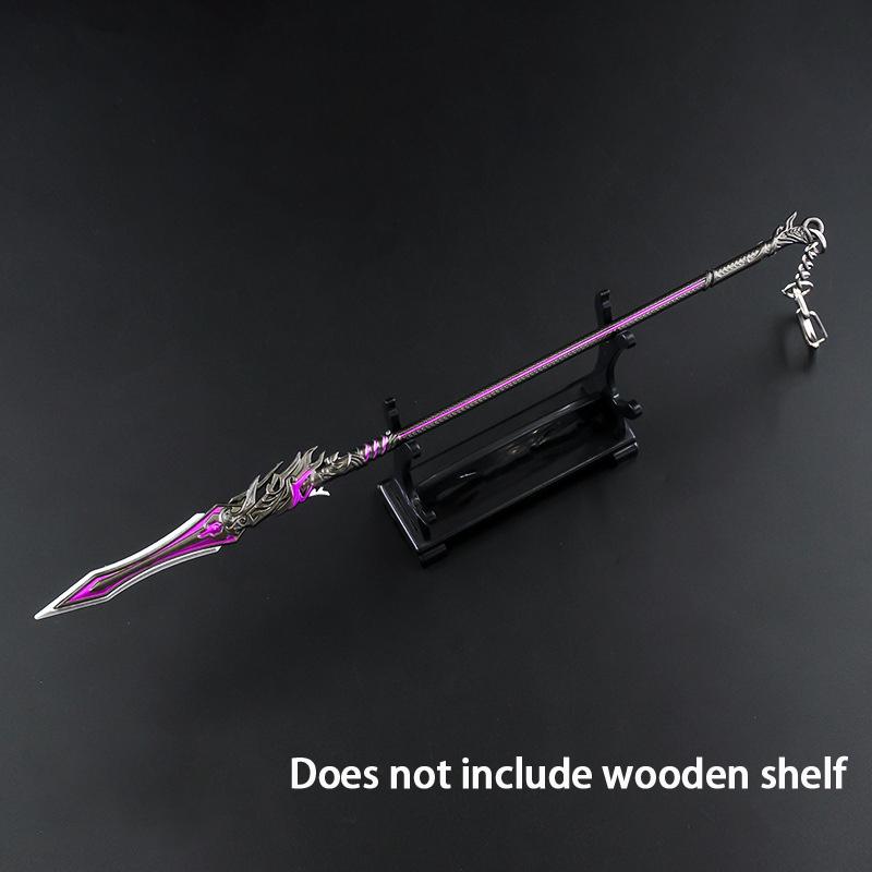 

22см Голова Тигра Стамеска Золотий Спис Повністю Металева Спис Стародавня Холодна Зброя Модель Прикраса Іграшки для Хлопчика Дитини Репліка Мініатюри