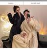 Spot Winter Coral Fleece Bathrobe for Women and Men - Thickened Extra Long Flannel Pajamas