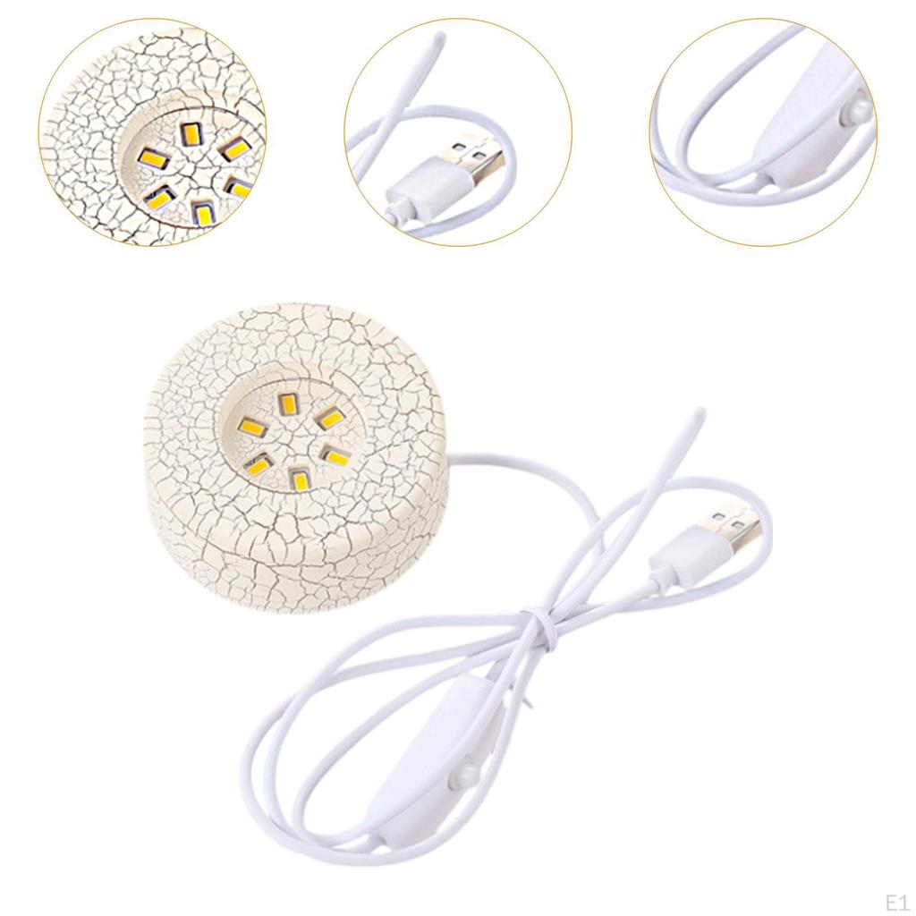 Light Base Glass Ball Multifunction Convenient Round Lamp Pedestals Night for Kids