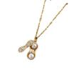 Peanut Pod Necklace Female Pearl Inlaid Valentine'S Day Gift Temperament Simple Style