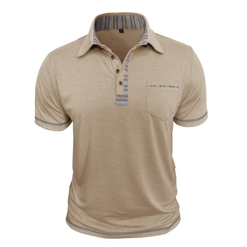 Maglietta Polo Casual da Uomo Taglie Forti con Colletto Reversibile, Maniche Corte, Tasca, Bottoni