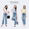 YERAD Women's Retro Loose Straight-Leg Cropped Jeans