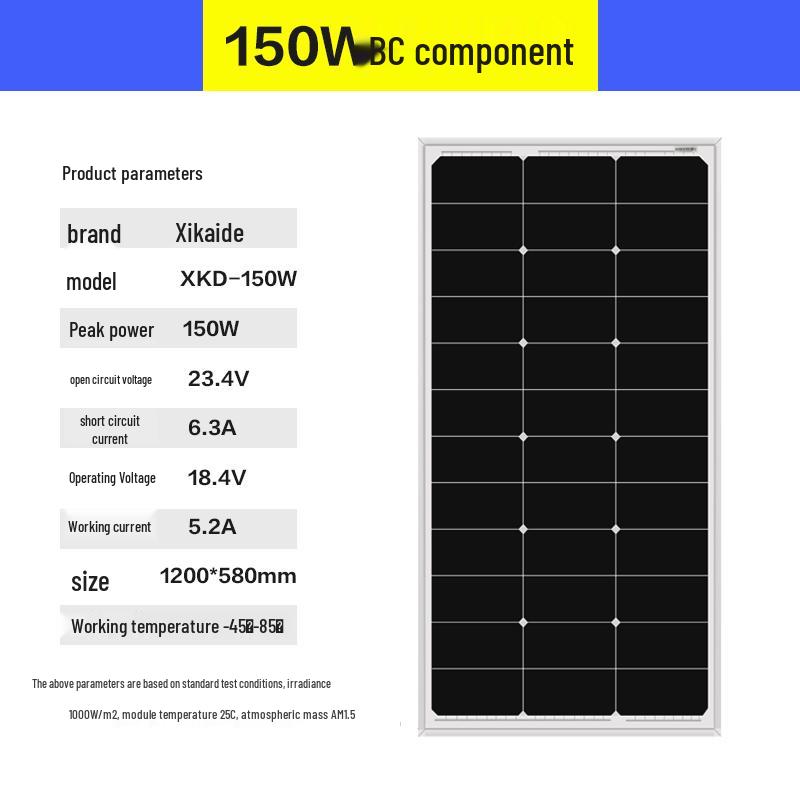 Brand New 200W Monocrystalline Solar Panel for 12V/24V Photovoltaic Power System - Free Shipping