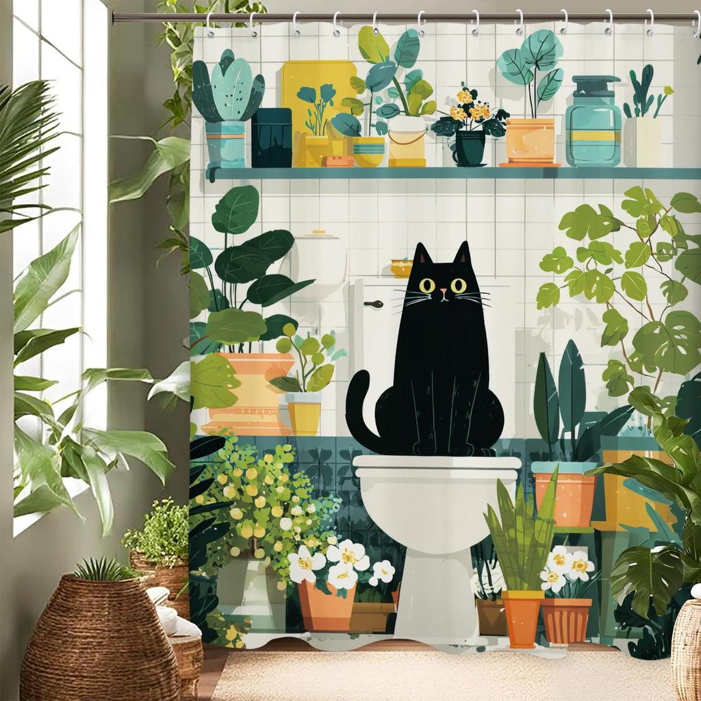 Lustiger Erdmännchen-Duschvorhang Niedliches Tier Lustig Interessant Tierwelt Haus Badezimmer Dekor Haken