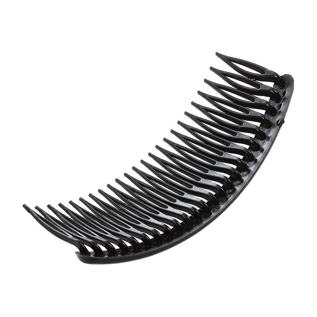 Black Plastic 24 Teeth Hair Comb Clip Clamp 6 Pcs for Lady Girls