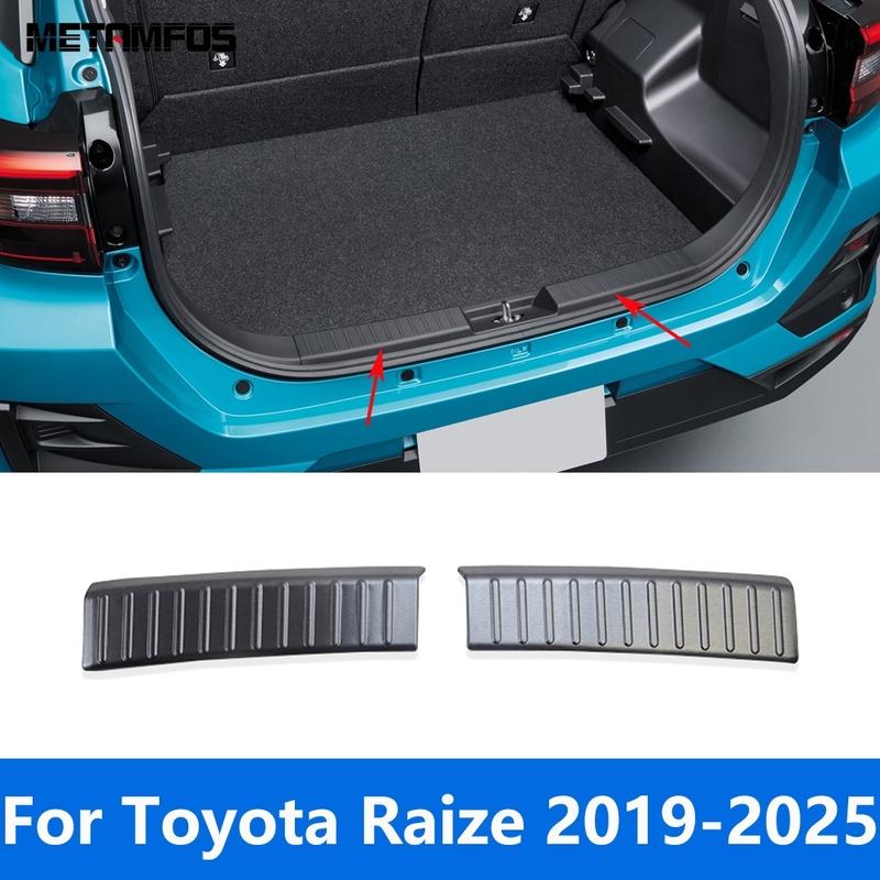 For Toyota Raize -2024 2025 Interior Rear Trunk Bumper Foot Plate Tail Door Sill Scuff Guard Plate Accessories Car Styling