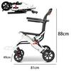 Lightweight Foldable Flight Transit Aluminium Wheelchair Portable Elderly Disable Old People Hand Push Travel Trolly