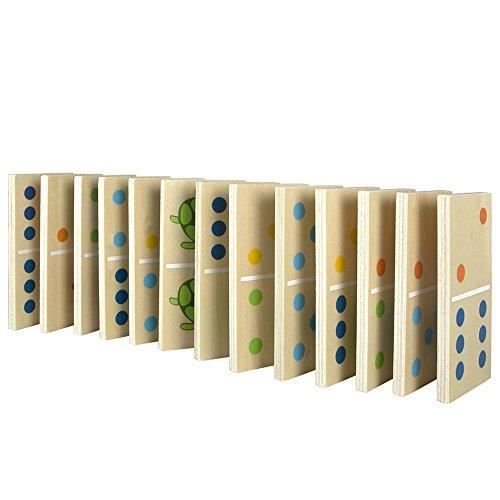 Jeu de société - COLOR BABY - Dominos Bois 28 pièces - Animaux et numéros - Pour enfants de 3 ans et plus