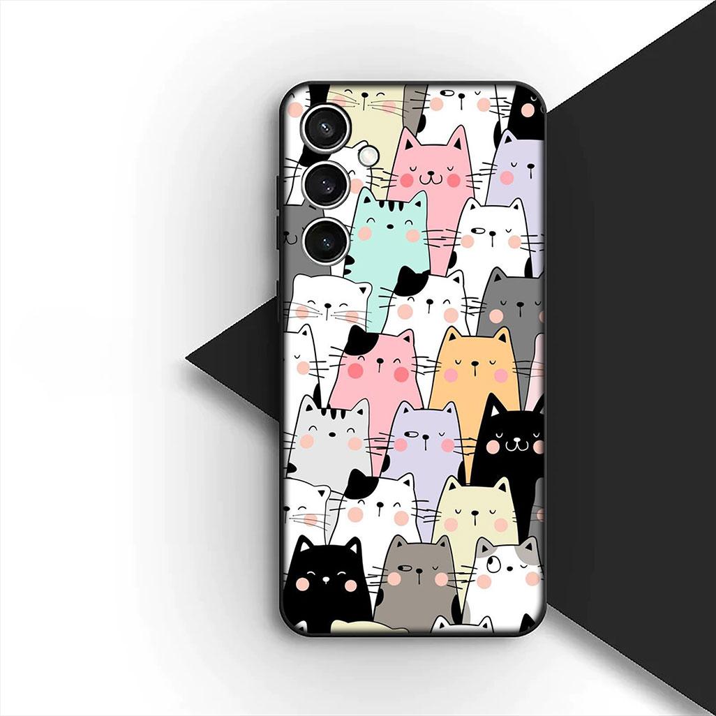 

Cover for Samsung Galaxy A35 A36 A55 A26 A05 A06 A14 A50 A51 A53 A54 A12 A13 A23 Casing Phone Case Anime Kitten Cat Cartoon Galaxy A12