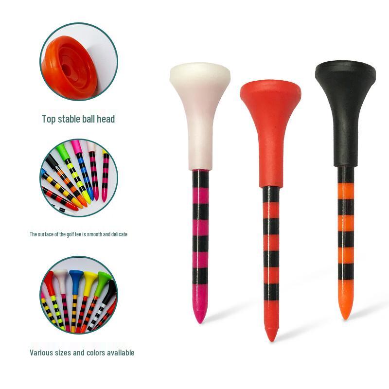 Fengyi Plastic Golf Tees with Soft Rubber Head (100-Pack)