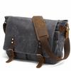 New Fashion Thick Wax Canvas Men Shoulder Bag Messenger Bag Men Crossbody Bag Vintage Male Leisure Sling Bag Casual Boy
