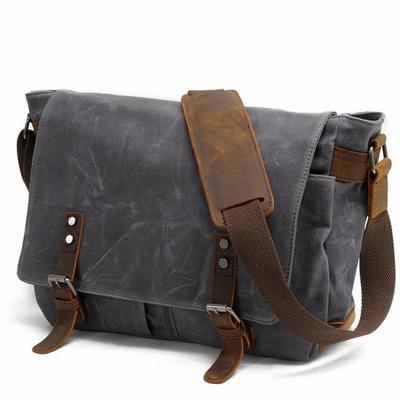 Nová Módna Hrubá Voskovaná Plátenná Pánska Taška cez Rameno Messenger Taška Pánska Crossbody Taška Vintage Pánska Ležérna Sling Taška Ležérny Chlapec