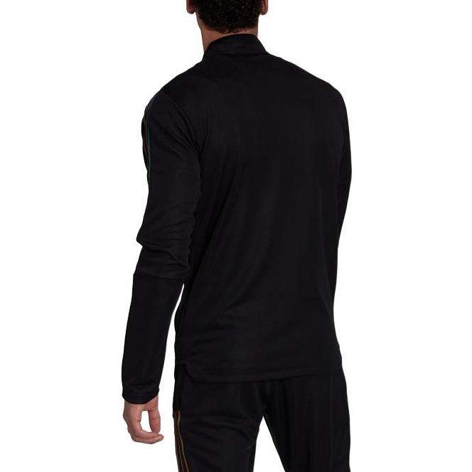Adidas Soccer Training Track Jacket With Stand Collar And Stripes Men Outerwear Black GS4709