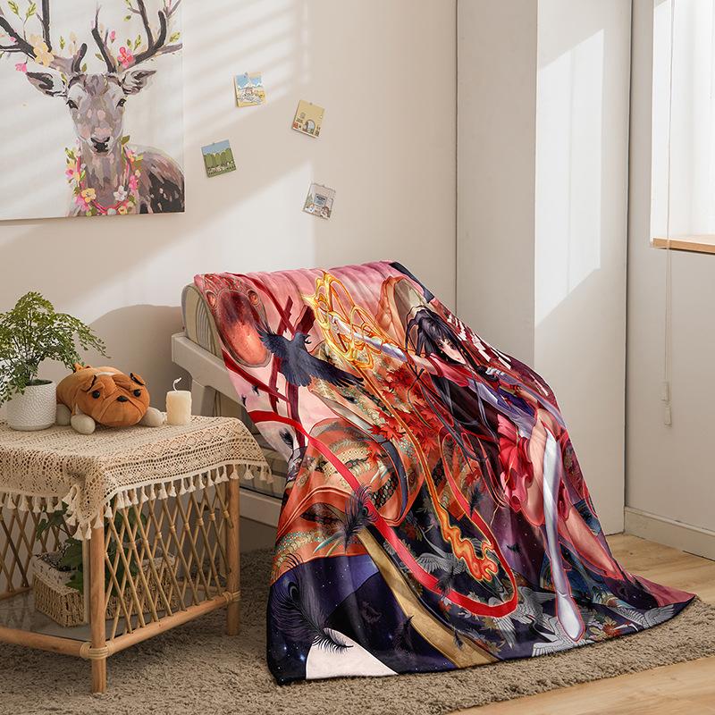 Cartoon Beautiful Girl Series Double-Sided Flannel 3D Digital Printing Blanket Blanket