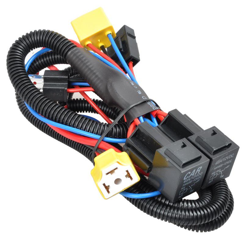 1.6M H4 Headlight 4 Headlamp Relay Wiring Harness Car Light Bulb Socket Plug For Car Auto Headlight Accessories