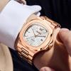OLEVS Quartz Navy Stainless Date Stylish Brand Watch in Rose Gold White Men's Watch, Design, Steel, Waterproof, Display, Calendar, Luminous, Popular,