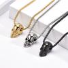 Punk Skull Pendant Necklaces For Women Men Gothic Hip Hop Skull Skeleton Clavicle Necklace Halloween Jewelry Gifts