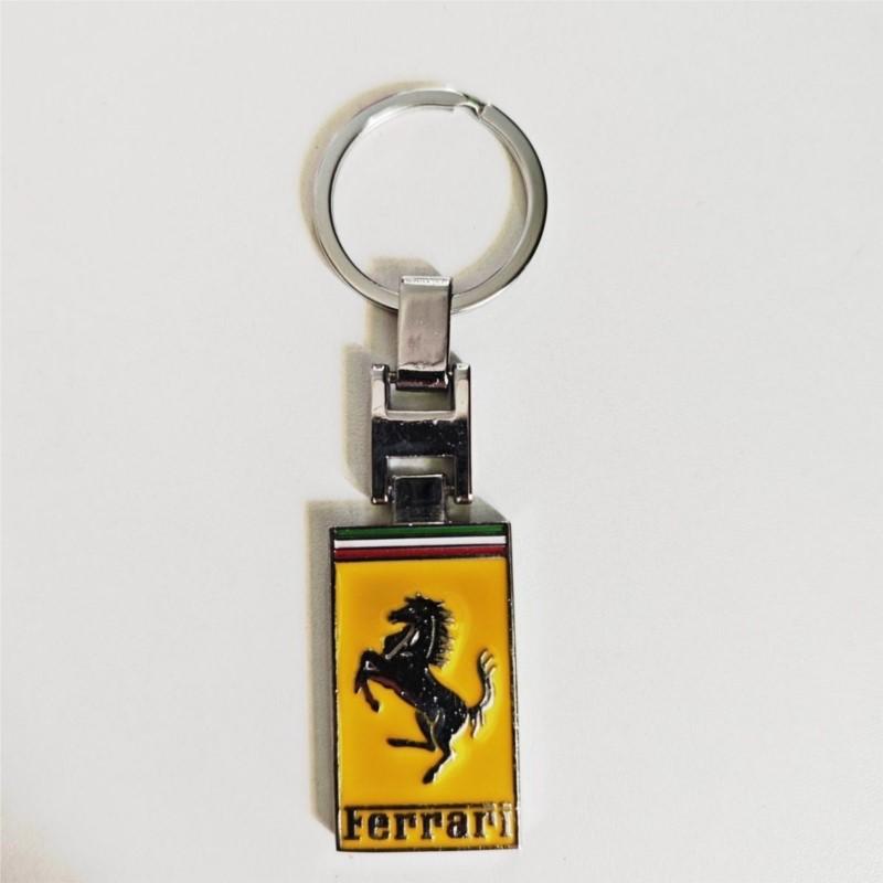 F-Ferrari-F Metal Car Keychain Pendant Buckle Keyring Key Chain Gift For Ferrari F1 F80 SF90 Stradale SF90Spider 296 GTB 488 GTS