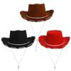 1 ST Kinder Cowboyhoed Halloween Karnaval Feest COSPLAY Stereotypen Hoed Heren Grote Rand Decoratieve Bowlerhoed