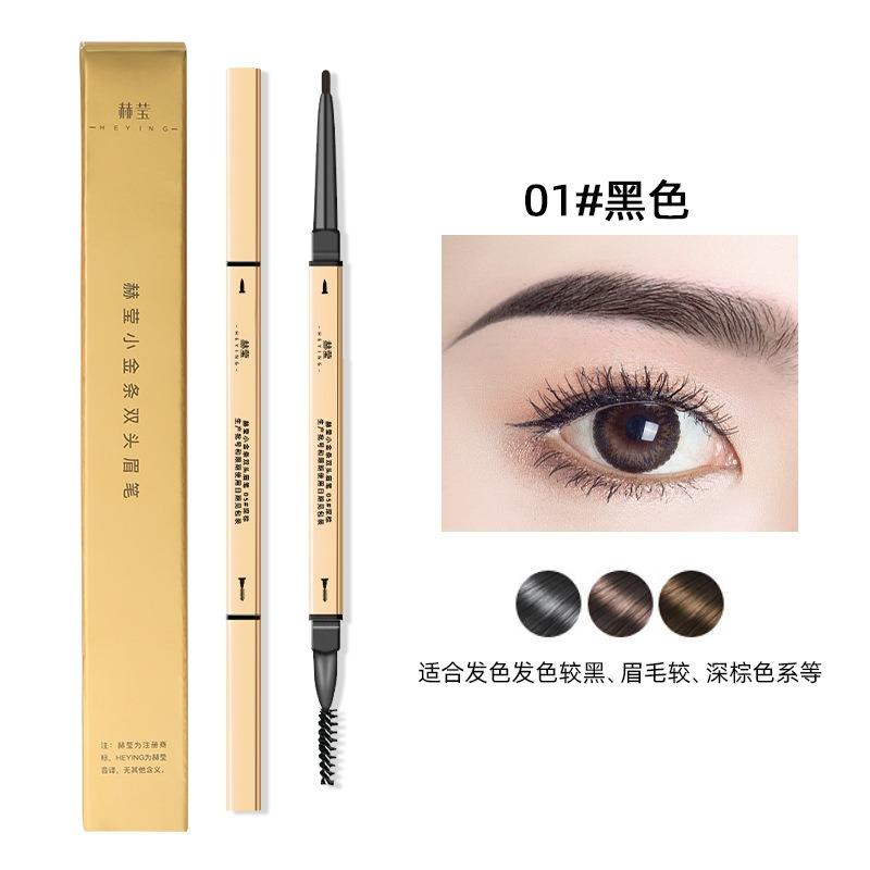 Double Head Eyebrow Pencil Long Lasting Sweatproof Natural Makeup For Beginners