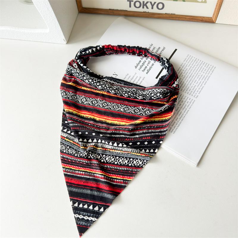 Blumen-Dreieck-Bandana Stirnband Damen Vintage-Stil Haaraccessoires für Sommerurlaub Strand Haarschmuck
