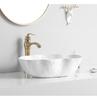 Tengxiang Ivory White Ceramic Marble Countertop Single Hole Top-Mount Sink