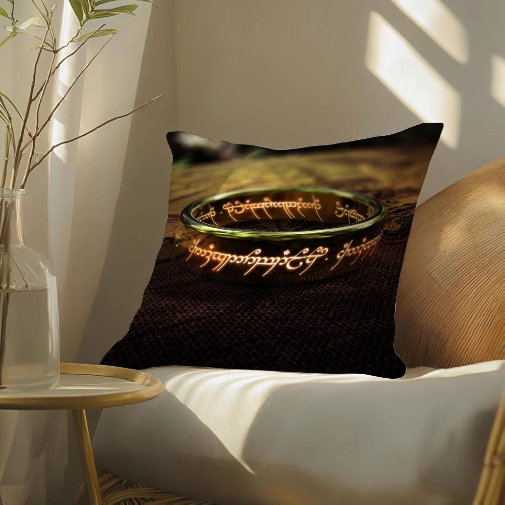 The L-Lord Of The R-Rings Cushion Cover Soft Short Plush Pillow Cover Smooth Cozy Texture Aesthetic Cushion Case Home Decor