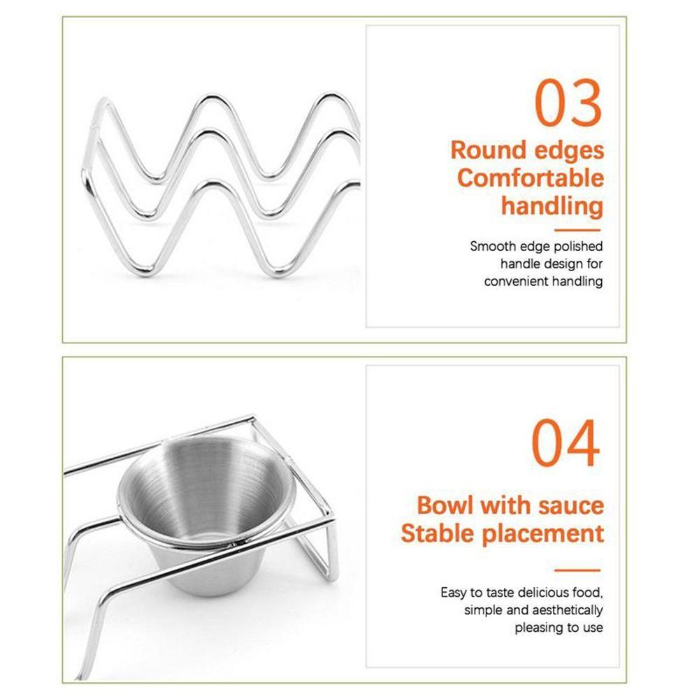 Stainless Steel Taco Shell Stand Stackable Tray Plate Portable Taco Holder Stand  Restaurant