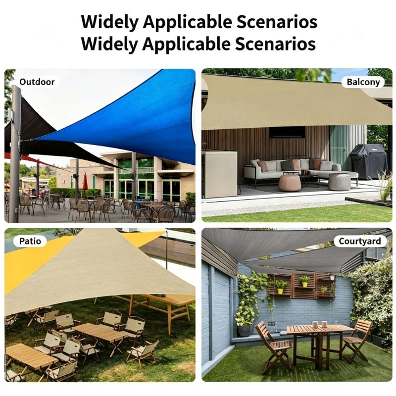 2x2cm/3x3cm Poolside Shade Cover for Backyard Porch and Garden Four Corner Panel with Rope Set and Storage Bag Included