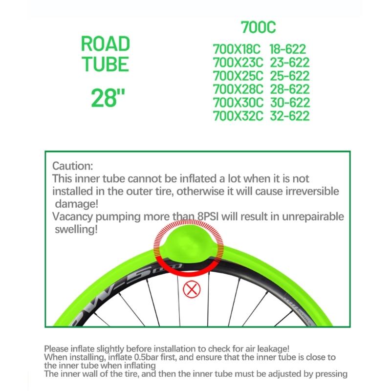 High Strengths Rubber Bike Tire Tube Professional Cycling Bike Inner Tube for Professional Cyclists and Enthusiasts