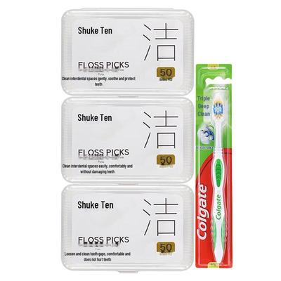 Saky Dental Floss Picks & Toothbrush Oral Care Set