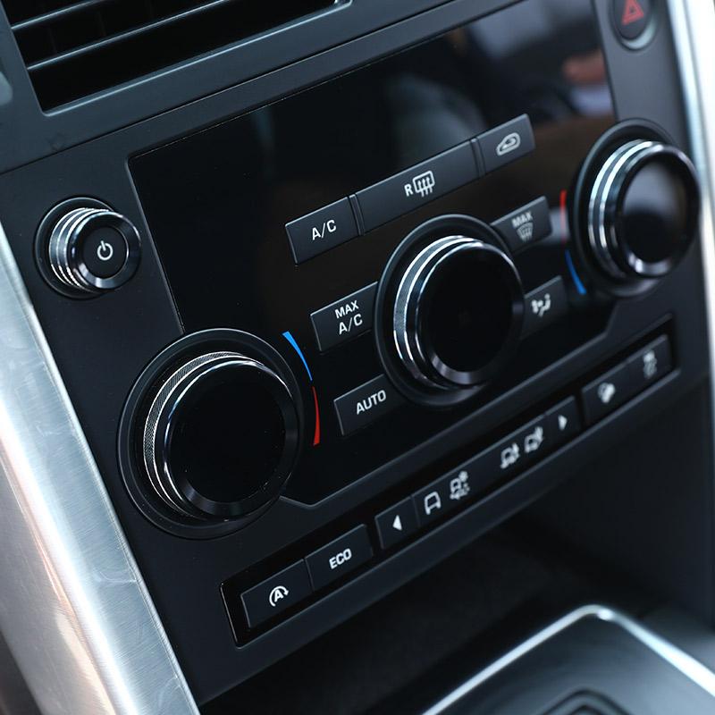 For Land Rover Discovery Sport 2015-18 Car-Styling Aluminum Alloy Car Air Conditioning Knobs Audio Circle Trim Car