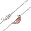 Pandora Zweifarbige schwebende geschwungene Feder Collier-Halskette 382575c01