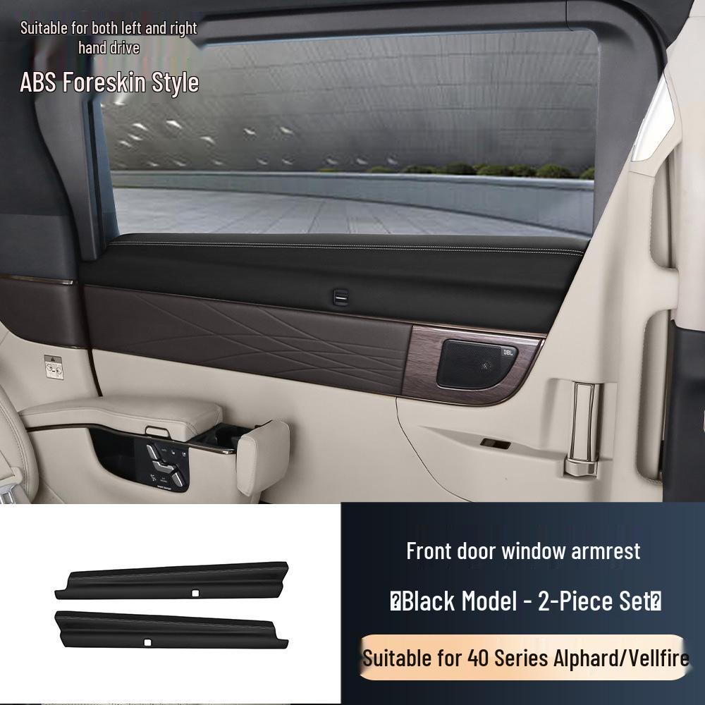 

24-Model Toyota Alphard Vellfire 40 Series ABS Leather Armrest Cover - Anti-scratch, Anti-dirt