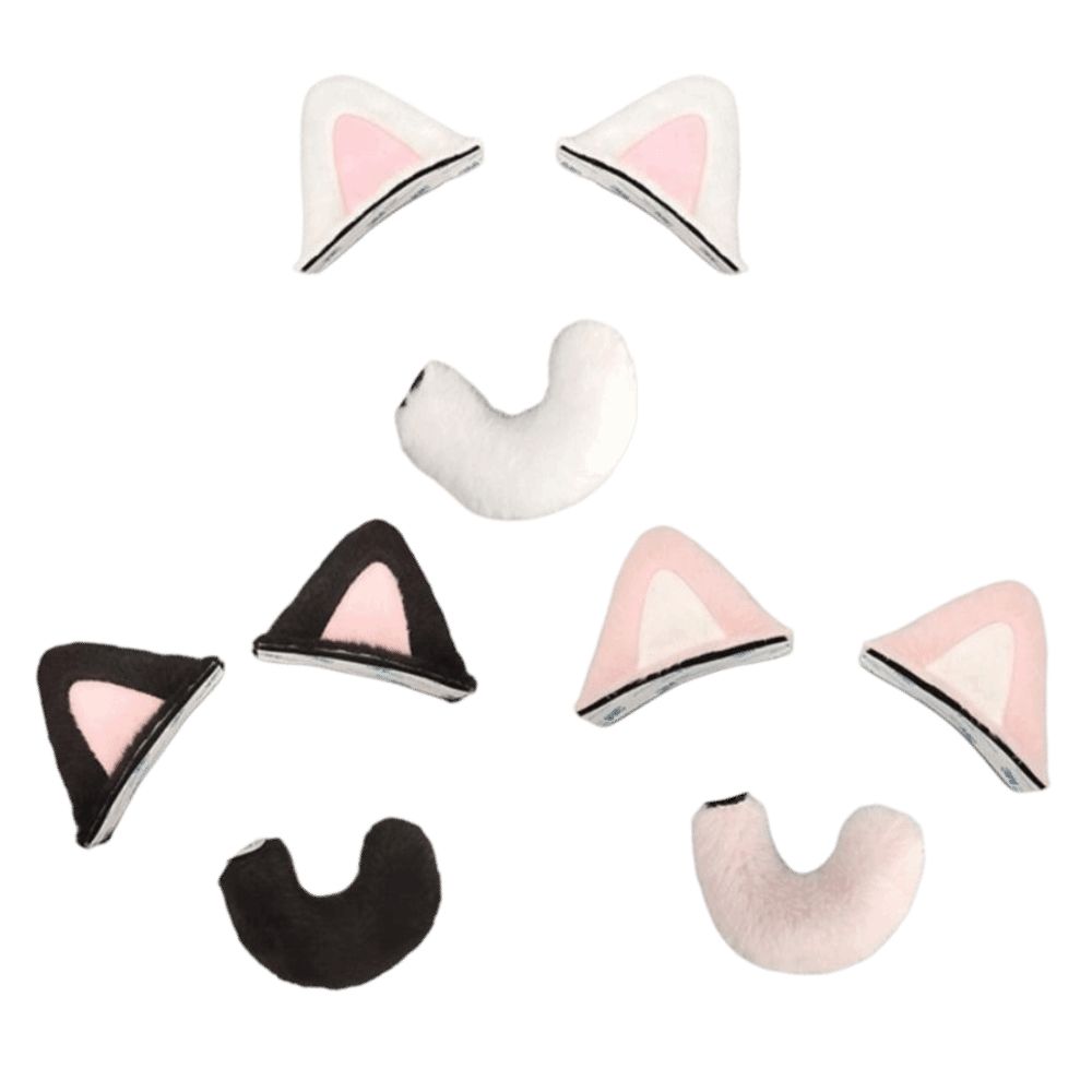 Removable Helmet Cat Ear Decoration Reusable Plush Helmet Accessory  Bicycle Helmet