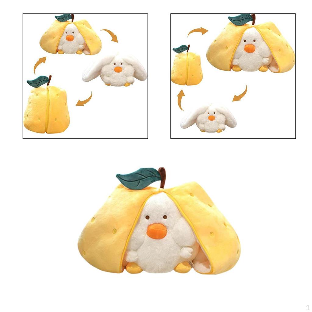 Collectible Pear Duck Plush Doll with Zipper for Children and Adults