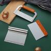 Wooden Handle Stainless Steel Dough Scrapers (2-Pack)