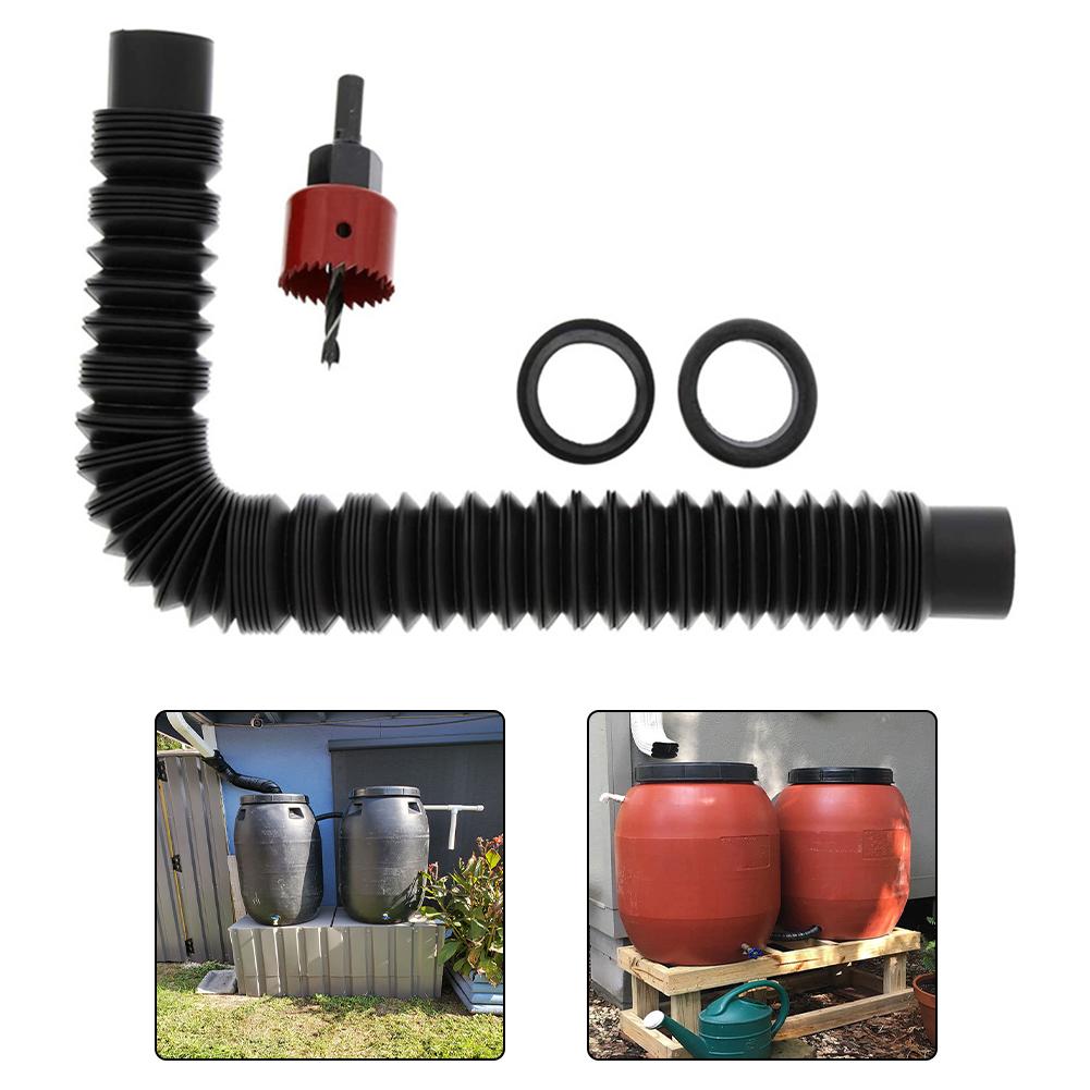 Rainwater Bucket Connector Kit Expand Water Storage Capacity Connect Rainwater Collection Buckets Gutter Downspout Extensions