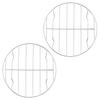 2 stuks Roestvrij Staal Barbecue Stand Roestbestendig Rond BBQ Rek voor Buiten Vlees Vis Groente Grillen Gereedschap