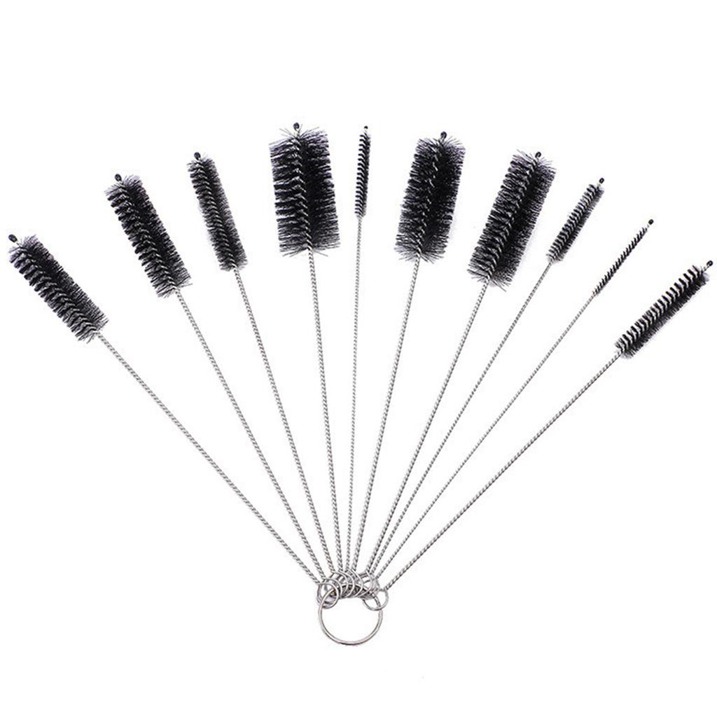 10Pcs Nylon Straw Brush Set For Baby Bottle Test Tube Cleaning
