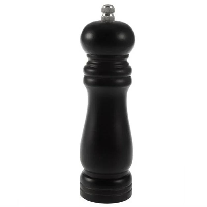 1PC Wooden Pepper Grinder Mill 6 Inch Black Salt and Pepper Shaker Wooden Salt Grinder Pepper Mill Shakers Refillable