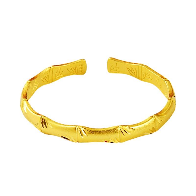 

Наследование древнего метода, Бамбуковый браслет Шаджин, Новый и свежий бамбуковый браслет, Популярная прямая трансляция, Ювелирный браслет из искусственного золота Adjustable size