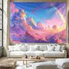 Rainbow Cloud Pattern Digital Printing Polyester Wall Hanging Tapestry Decorative Living Room Bedrooms Office Background Gift